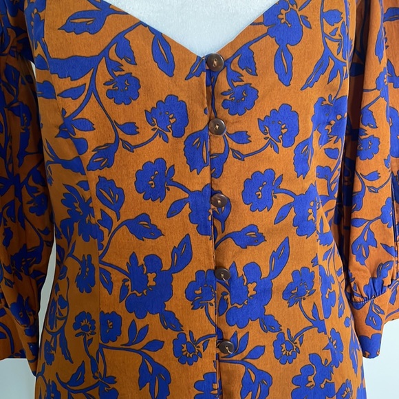 Zara Floral Print Poplin Dress - Picture 6 of 8